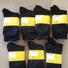 涼感ソックス 鹿の子 靴下 黒 4枚束✖7SET SEASONS 24-26cm と〇やさんより購入の画像