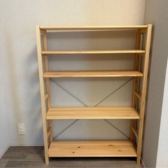 無印　パイン材ユニットシェルフの画像