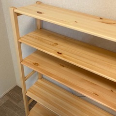 無印　パイン材ユニットシェルフの画像