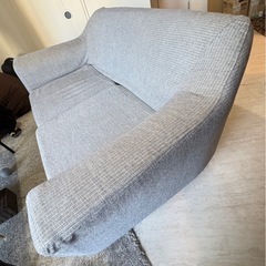 ソファ 美品 2人掛け グレー の画像