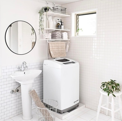 【新品】【未開封】山善(YAMAZEN) 突っ張り ラック ランドリーラック 洗濯機ラック