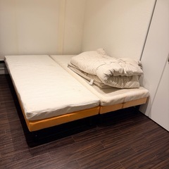 【受け取り者確定】セミシングル足付きマットレス×2台　80×195×42の画像