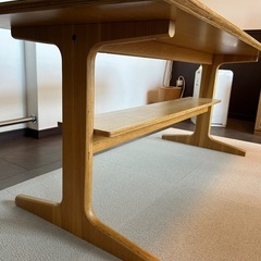 無印良品 MUJI 150cm リビングでもダイニングでもつかえるテーブル オーク材 4人用 ナチュラル 木製 ウッド の画像