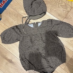 韓国子供服　セット　ロンパース　タイツ　ニットベスト　ジャンパースカートの画像