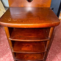 GY1124 スリッパラック　ミニ棚　木製　レトロの画像