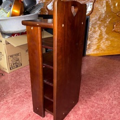 GY1124 スリッパラック　ミニ棚　木製　レトロの画像