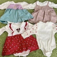 秋冬向け 女の子向け ベビー服8点セット サイズ70の画像