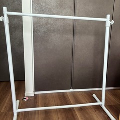 押入れハンガー ハンガーラック ホワイト 高さ調整可能の画像