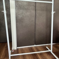 押入れハンガー ハンガーラック ホワイト 高さ調整可能の画像