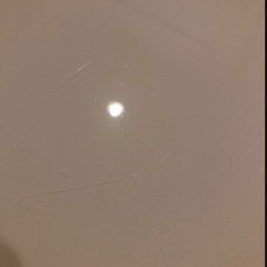 ホワイトガラステーブル（W180×D85）の画像