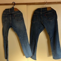 Levi's 505 502ダークブルー ストレートジーンズ W34 L32の画像