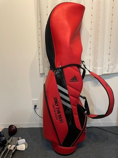 【綺麗】ゴルフバッグ アディダス(adidas) 赤