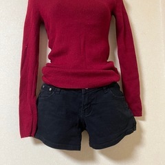 sサイズ　スキニー　ジーンズ　スカート　ショーパンの画像