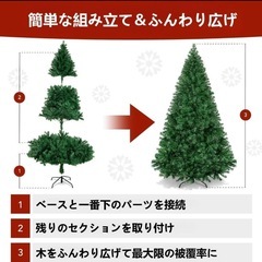 クリスマスツリー 180cm 枝数800本 ヌードツリー christmasの画像