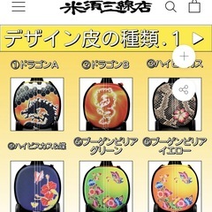 米須三線店 デザイン三線　ブーゲンビリア グリーン　　人口皮張りの画像