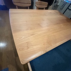 ナチュラルダイニングセット（テーブル＋ベンチ＋チェア2脚）の画像