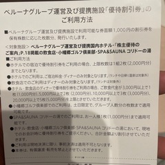 ベルーナ　株主優待の画像