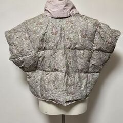 King Castle 羽毛ボレロ ダウン ペイズリー柄 肩当て ルームウェアの画像