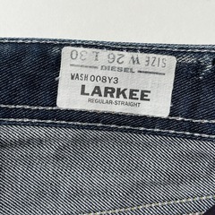 DIESEL ディーゼル LARKEE 008Y3 レギュラーストレート インディゴ ストレッチ デニムパンツ ジーンズ W26 正規品の画像