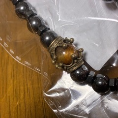 【新品未使用未開封】ヘマタイト鉱石ビーズブレスレットの画像