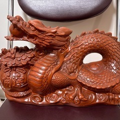 風水置物　龍＆馬　土製（陶器）インテリア の画像