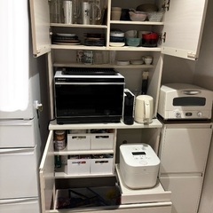 【IRIS OHYAMA食器棚】3000円／ホワイト／幅79cmの画像