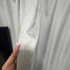 Francfranc カーテン	ラメ カーテン H1780×W1000 ライトグレー（ドレープ/既製） × 2　の画像