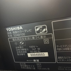 テレビ台付き32インチテレビの画像