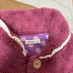 フリースジャケット 90cm ピンクの画像