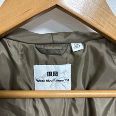（決まりました★20）UNIQLO 160㎝ オリーブグリーン フード付き中綿ジャケット完売品の画像