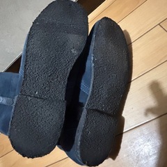 スエード ロングブーツ👢ネイビーの画像