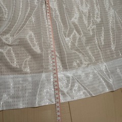 レースカーテン　2枚セット　アジャスターフック付きの画像