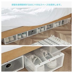 👟✨【中古】1個から販売　クリア シューズボックス (靴箱) 収納ボックスの画像