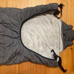 抱っこ紐 ベビーカー　防寒ケープ グレーデニムの画像