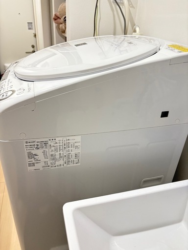 ★美品★SHARP 縦型乾燥洗濯機 ES-TX8G-W (洗濯8.0kg /乾燥4.5kg /ヒーター乾燥)