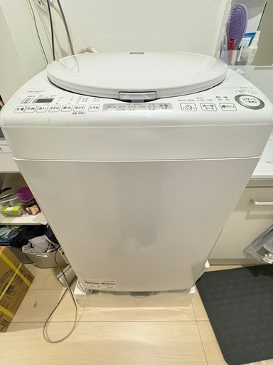 ★美品★SHARP 縦型乾燥洗濯機 ES-TX8G-W (洗濯8.0kg /乾燥4.5kg /ヒーター乾燥)