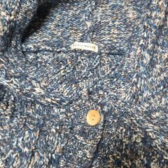 GRASS WATER (株)ワールド フード付きポンチョ ケープ ニットの画像