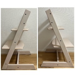 美品　総額5万以上　ストッケ トリップトラップ　ホワイトウォッシュ　ベビーセット＋トレイ付きの画像