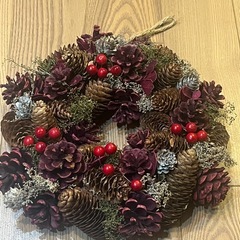 クリスマスリースの画像