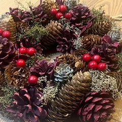 クリスマスリースの画像