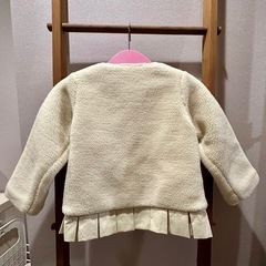 b・ROOM ノーカラー ボアジャケットの画像