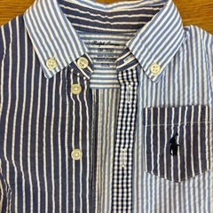 【美品】Ralph Lauren ストライプシャツ 6Mの画像