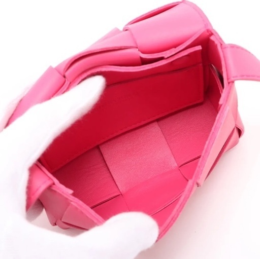 ボッテガヴェネタ レザー ショルダーバッグ ピンク A-8464 ボッテガヴェネタ レザー ショルダーバッグ ピンク A-8464 ピンク系