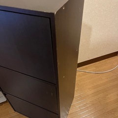 カラーボックス　三段ボックス　茶色　の画像