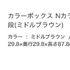 ニトリ カラーボックス ミドルブラウン(3点) 浅型プラケース(の画像