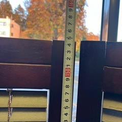 木製ブラインド付パーテーション　折り畳み可の画像