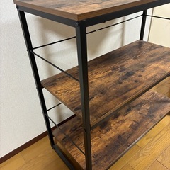 ニトリ　ヴィンテージ風　三段シェルフ　( Nステイン　9090 BR )の画像