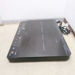🍎アイリスオーヤマ 2口 IHクッキングヒーター IHK-W13-Bの画像