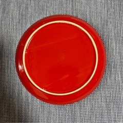 丸皿　水玉　赤の画像