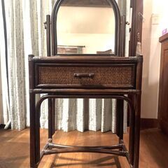 マダムロタン 籐製ドレッサー一式 の画像